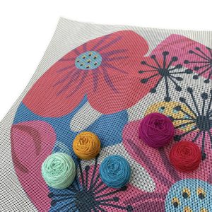 Bloom Alfombra Redonda Kit para bordar